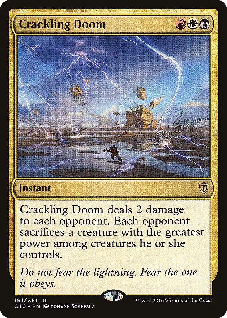 Crackling Doom (C16-191) - Commander 2016 - Magic The Gathering