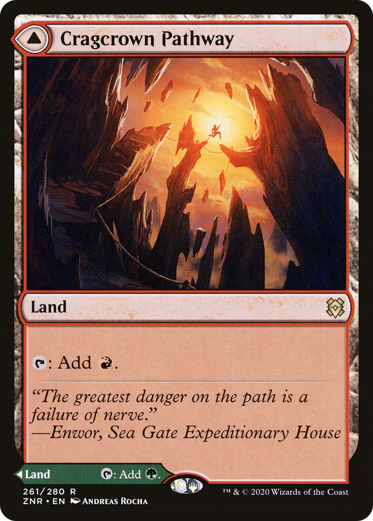 FOIL Cragcrown Pathway (ZNR-261) - Zendikar Rising - Magic The Gathering
