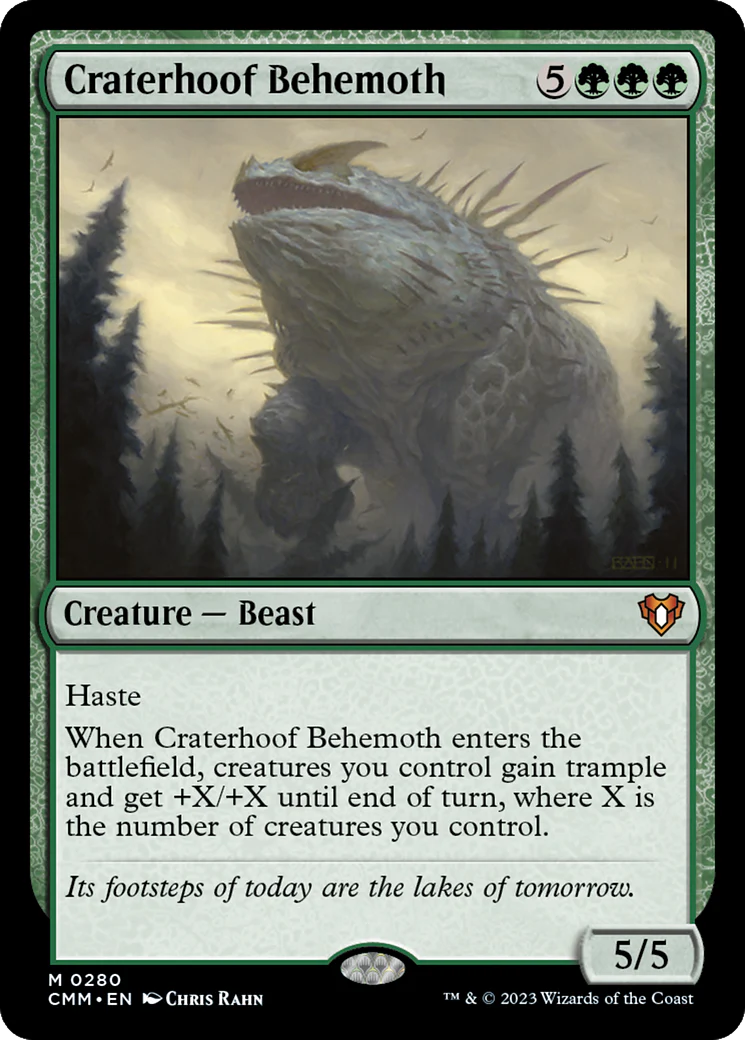 FOIL Craterhoof Behemoth (CMM-280) - Commander Masters - Magic The Gathering