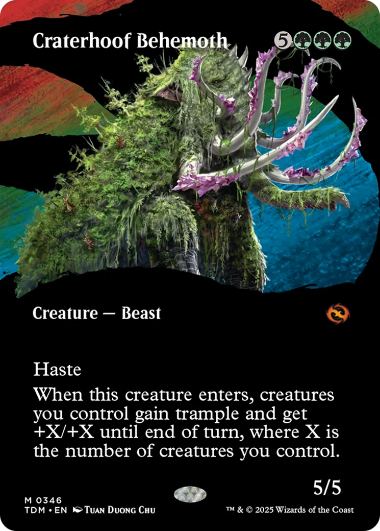 FOIL Craterhoof Behemoth (TDM-346) - Tarkir: Dragonstorm - Magic The Gathering