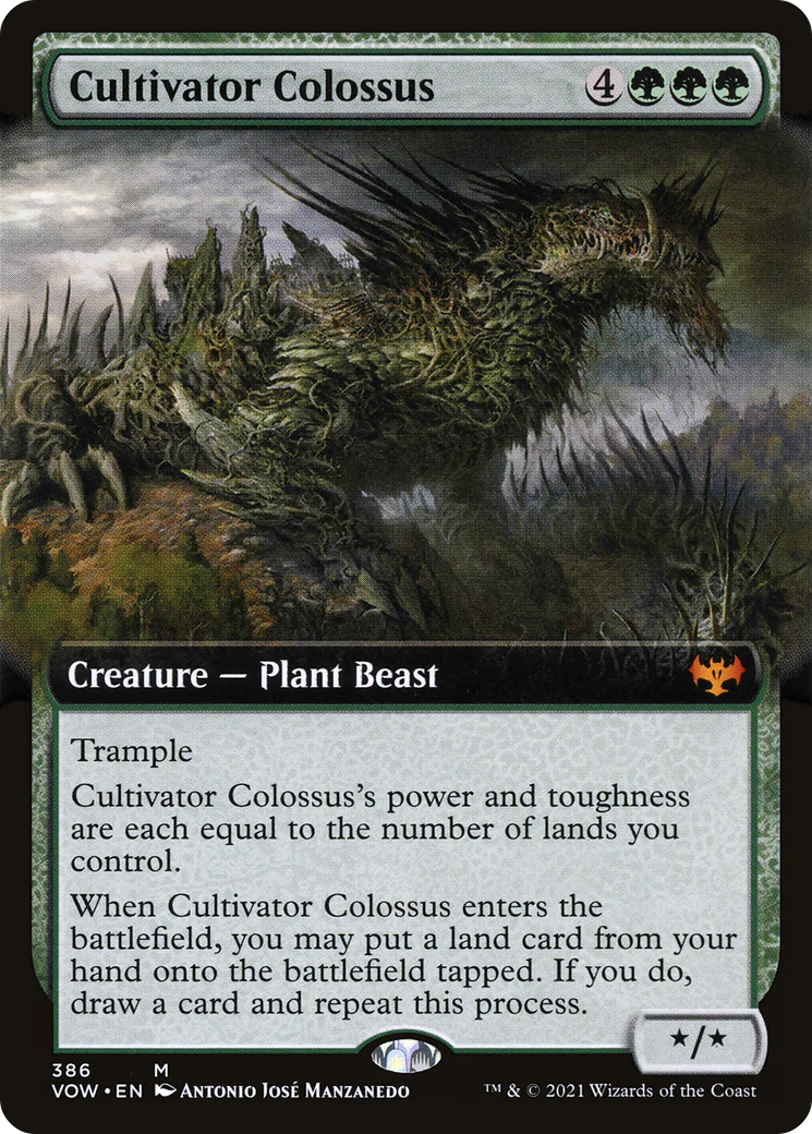 FOIL Cultivator Colossus (Extended Art) (VOW-386) - Innistrad: Crimson Vow - Magic The Gathering