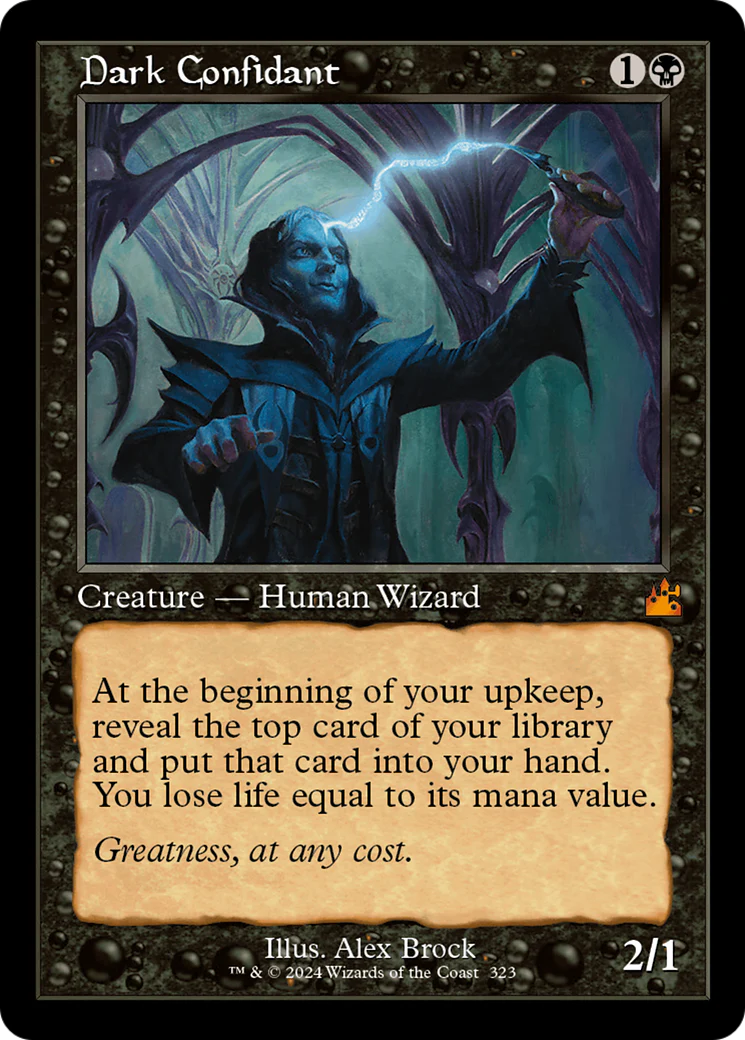 FOIL Dark Confidant (Retro Frame) (RVR-323) - Ravnica Remastered - Magic The Gathering