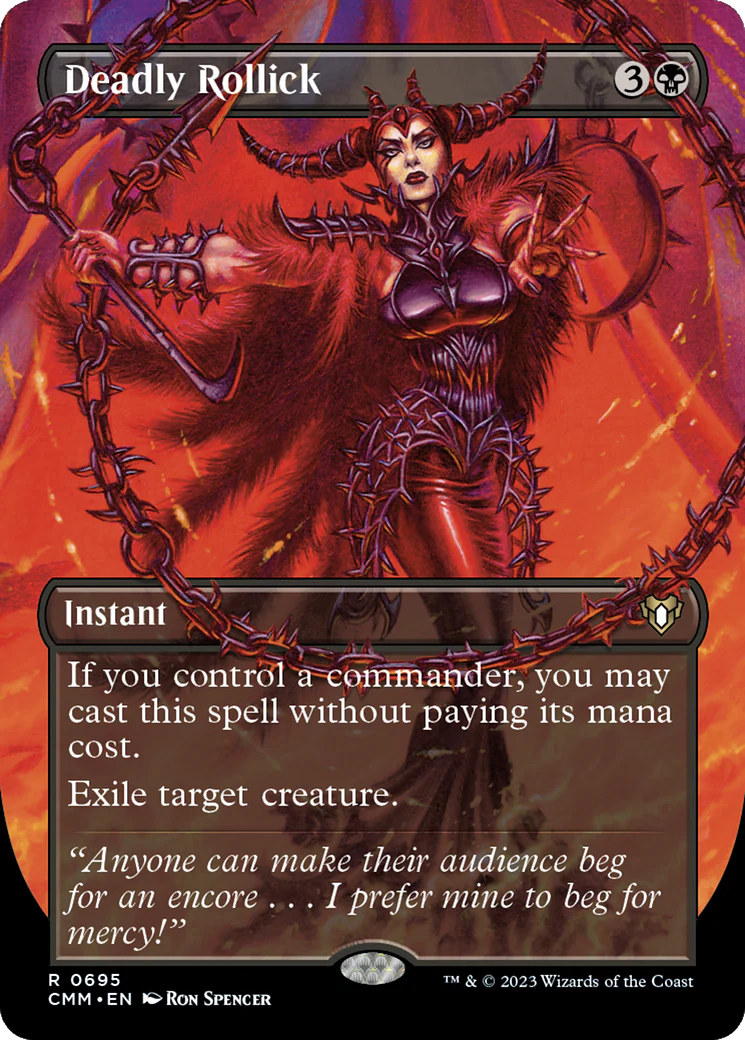 FOIL Deadly Rollick (Borderless) (CMM-695) - Commander Masters - Magic The Gathering