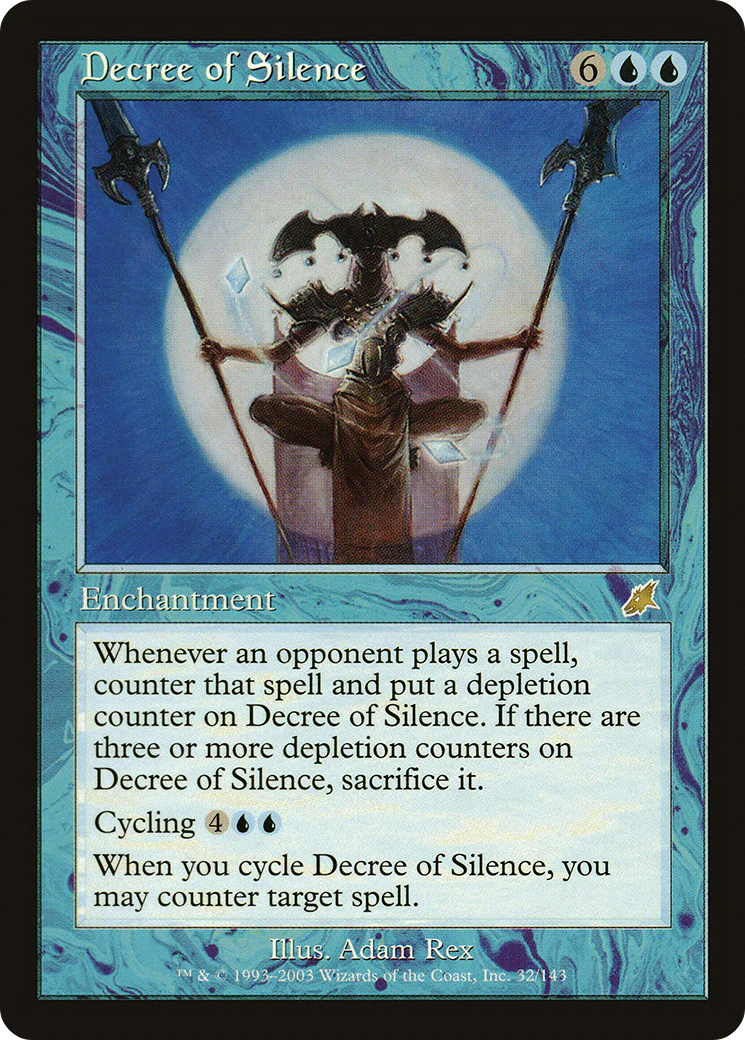 FOIL Decree of Silence (SCG-032) - Scourge - Magic The Gathering