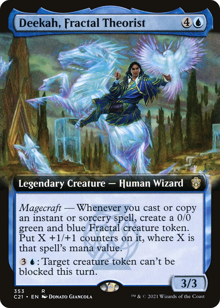 Deekah, Fractal Theorist (Extended Art) (C21-353) - Commander 2021 - Magic The Gathering