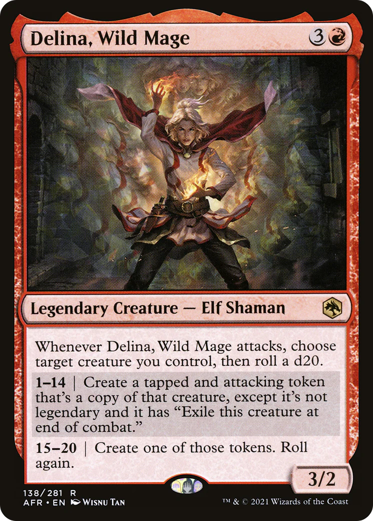 Delina, Wild Mage (AFR-138) - Adventures in the Forgotten Realms - Magic The Gathering