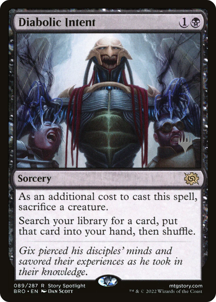 Diabolic Intent (PPBRO-89P) - The Brothers' War Promos - Magic The Gathering