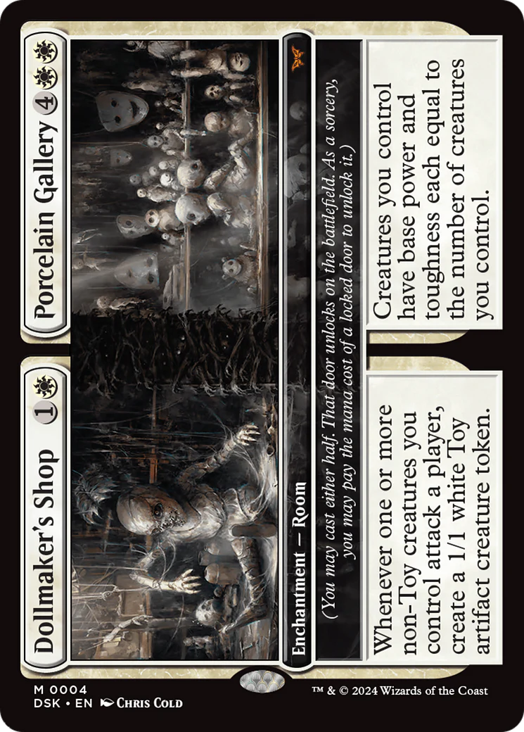 FOIL Dollmaker's Shop // Porcelain Gallery (DSK-004) - Duskmourn: House of Horror - Magic The Gathering