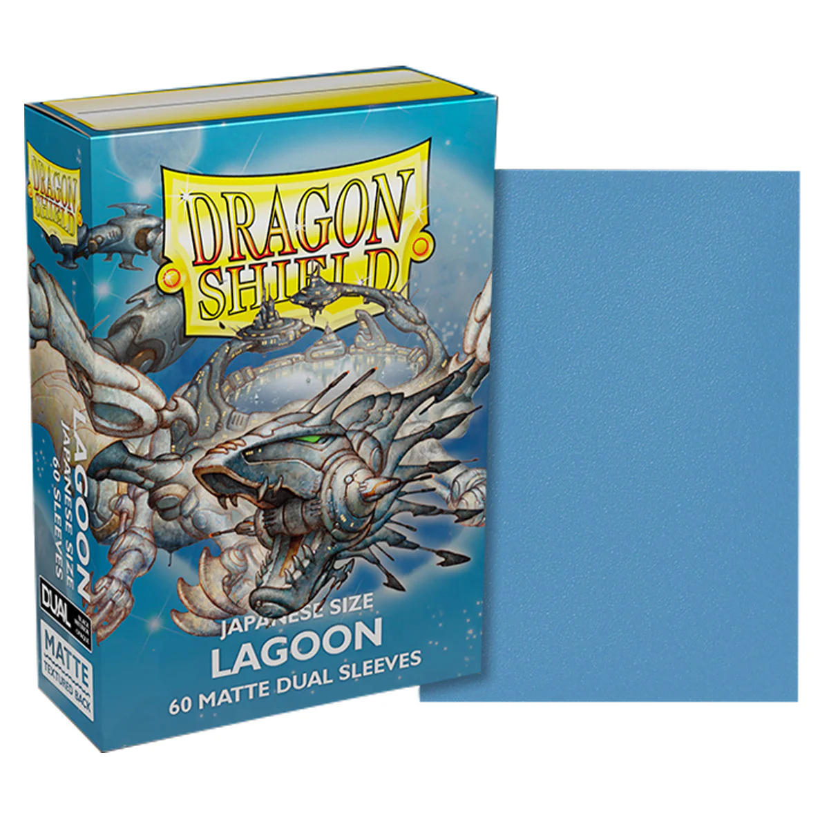 Dragon Shield Japanese 60ct Dual Matte Lagoon Blue Sleeves 59x86mm - Image 4