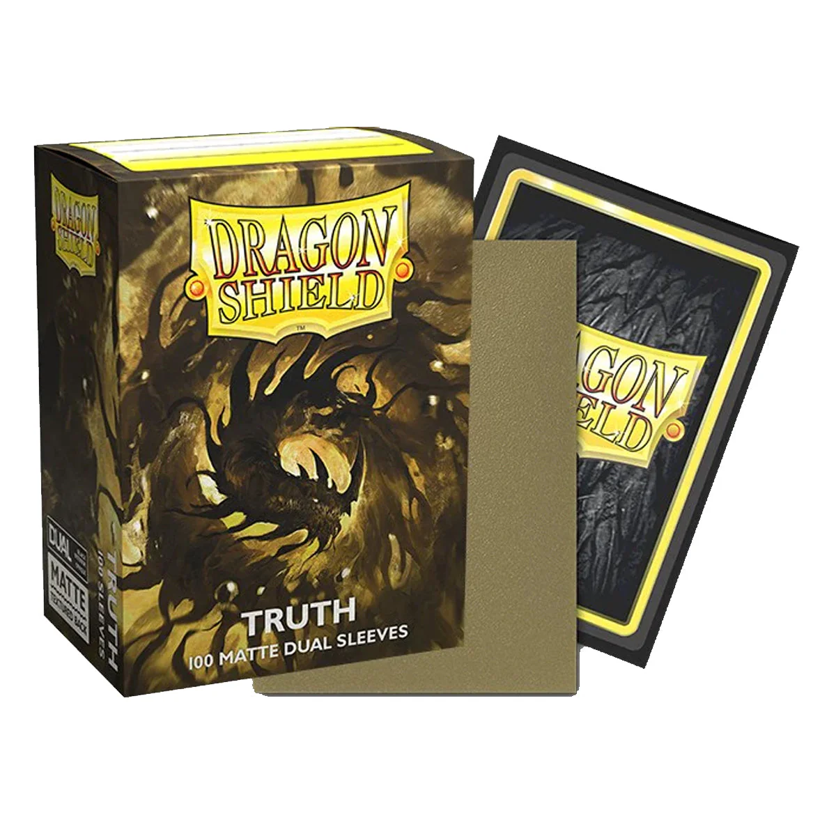 Dragon Shield Standard 100ct Dual Matte Truth Gold Sleeves 63x88mm - Image 3