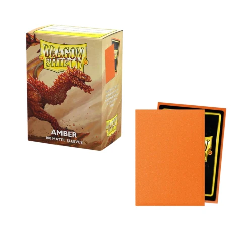 Dragon Shield Standard 100ct Matte Amber Orange Sleeves 63x88mm - Image 3
