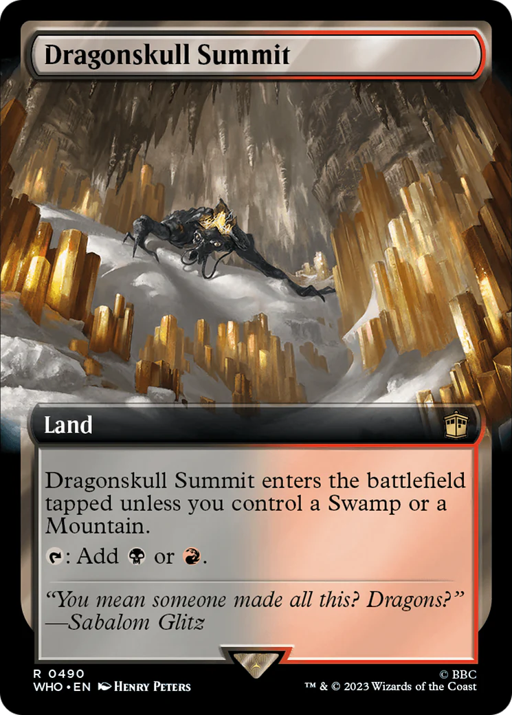 FOIL Dragonskull Summit (Extended Art) (WHO-490) - Doctor Who - Magic The Gathering