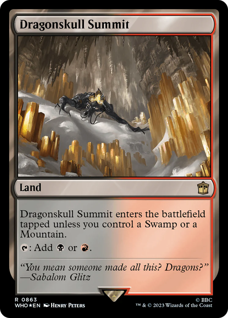 FOIL Dragonskull Summit (Surge Foil) (WHO-863) - Doctor Who - Magic The Gathering