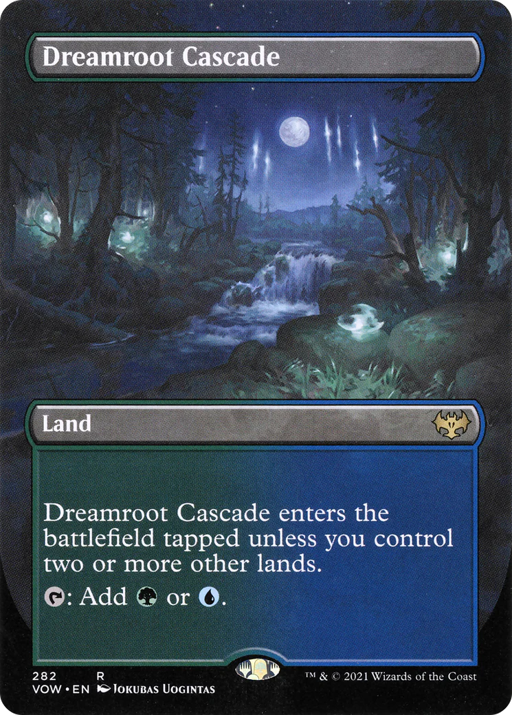 FOIL Dreamroot Cascade (Borderless) (VOW-282) - Innistrad: Crimson Vow - Magic The Gathering