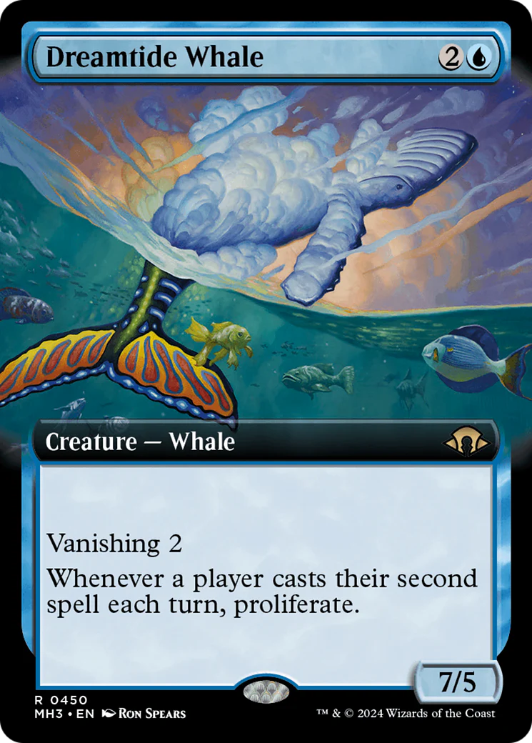 FOIL Dreamtide Whale (Extended Art) (MH3-450) - Modern Horizons 3 - Magic The Gathering