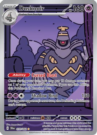 Dusknoir 70 - SV Shrouded Fable Pokemon Holofoil