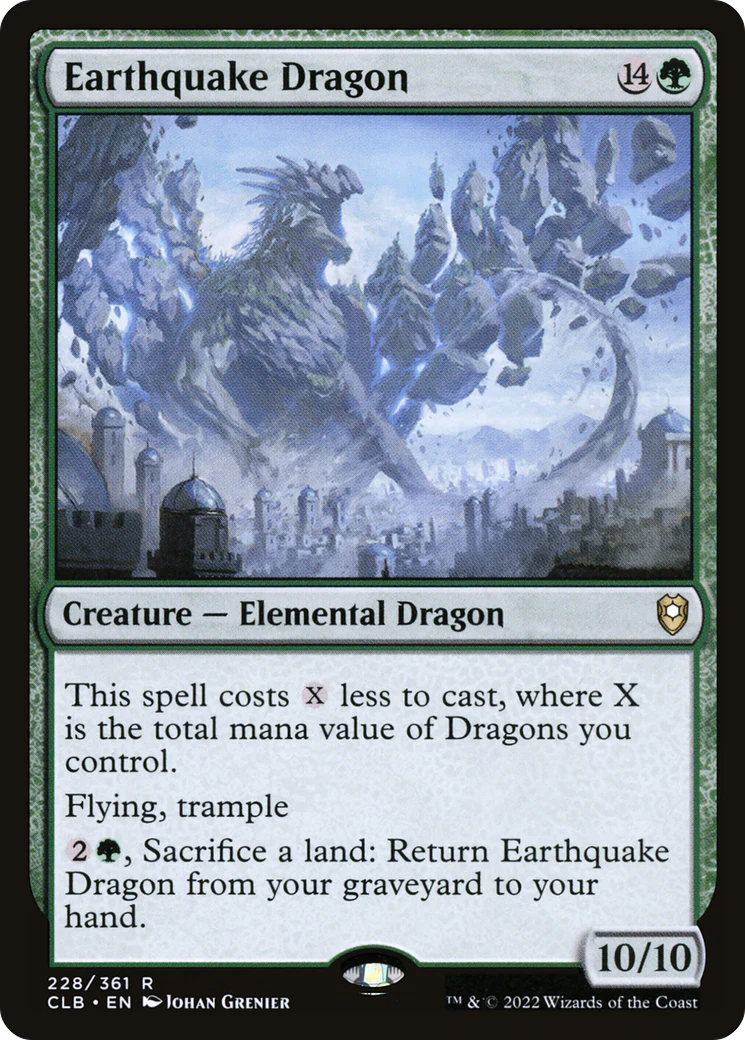 FOIL Earthquake Dragon (CLB-228) - Commander Legends: Battle for Baldur's Gate - Magic The Gathering