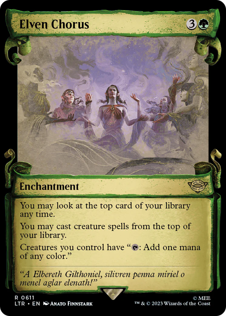 Elven Chorus (Showcase Scrolls) (LTR-611) - The Lord of the Rings: Tales of Middle-earth - Magic The Gathering