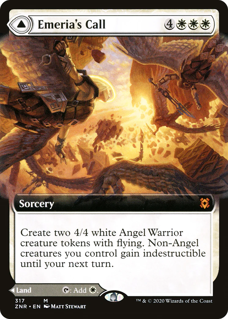 FOIL Emeria's Call (Extended Art) (ZNR-317) - Zendikar Rising - Magic The Gathering