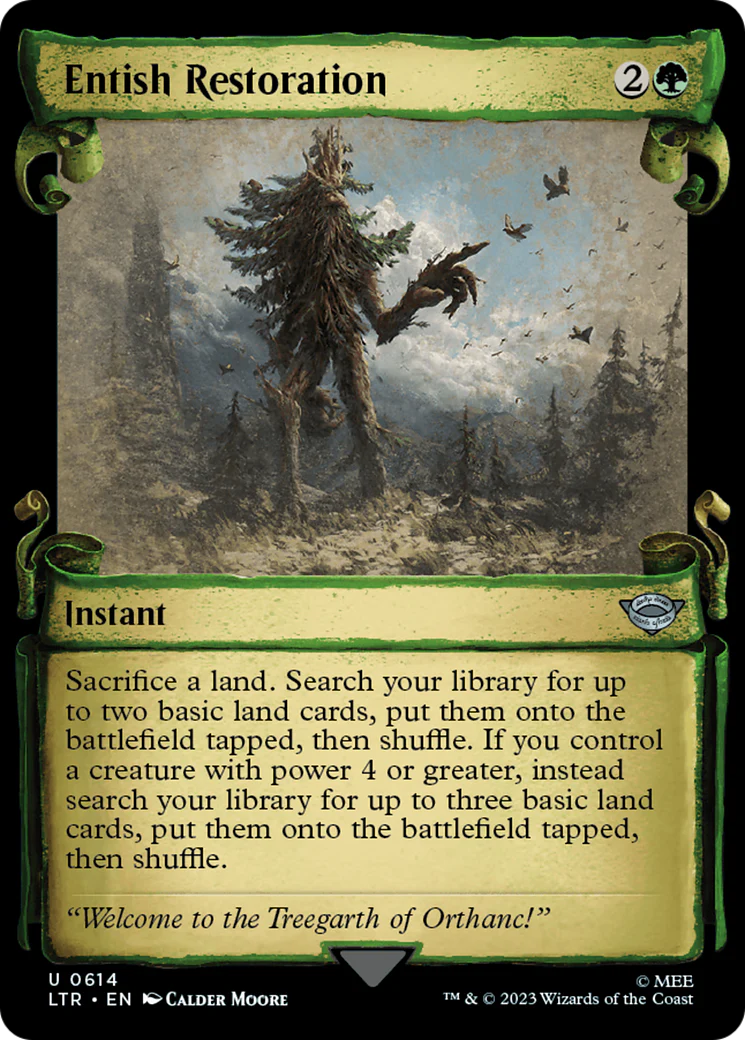 Entish Restoration (Showcase Scrolls) (LTR-614) - The Lord of the Rings: Tales of Middle-earth - Magic The Gathering