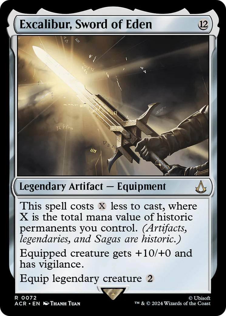 FOIL Excalibur, Sword of Eden (ACR-072) - Assassin's Creed - Magic The Gathering
