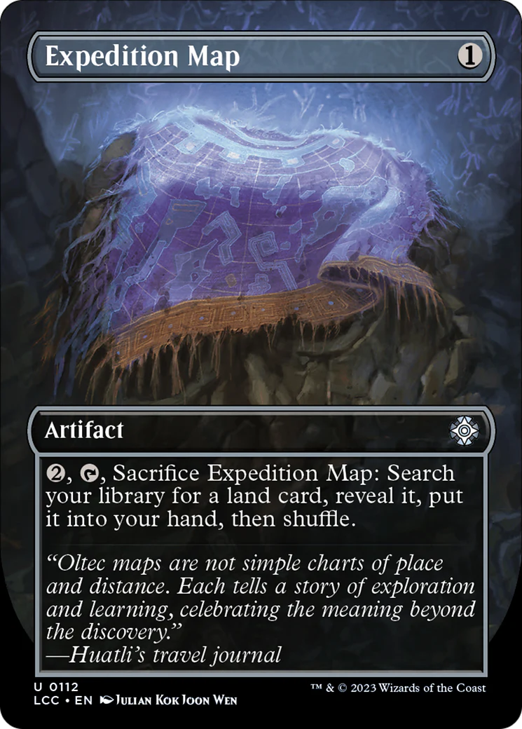 Expedition Map (Borderless) (LCC-112) - The Lost Caverns of Ixalan Commander - Magic The Gathering