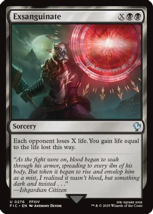 FOIL Exsanguinate (Surge Foil) (FIC-276) - Commander: FINAL FANTASY - Magic The Gathering