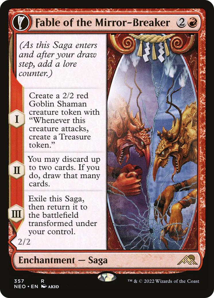 FOIL Fable of the Mirror-Breaker (Showcase) (NEO-357) - Kamigawa: Neon Dynasty - Magic The Gathering