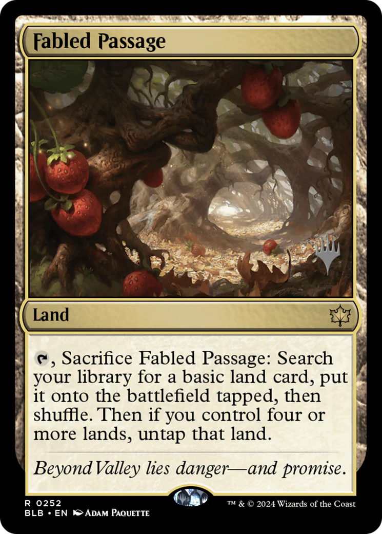 FOIL Fabled Passage (PPBLB-252) - Bloomburrow Promos - Magic The Gathering