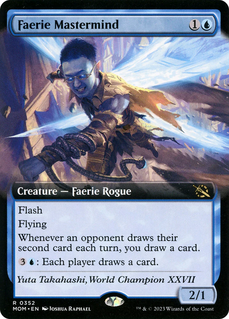 Faerie Mastermind (Extended Art) (MOM-352) - March of the Machine - Magic The Gathering