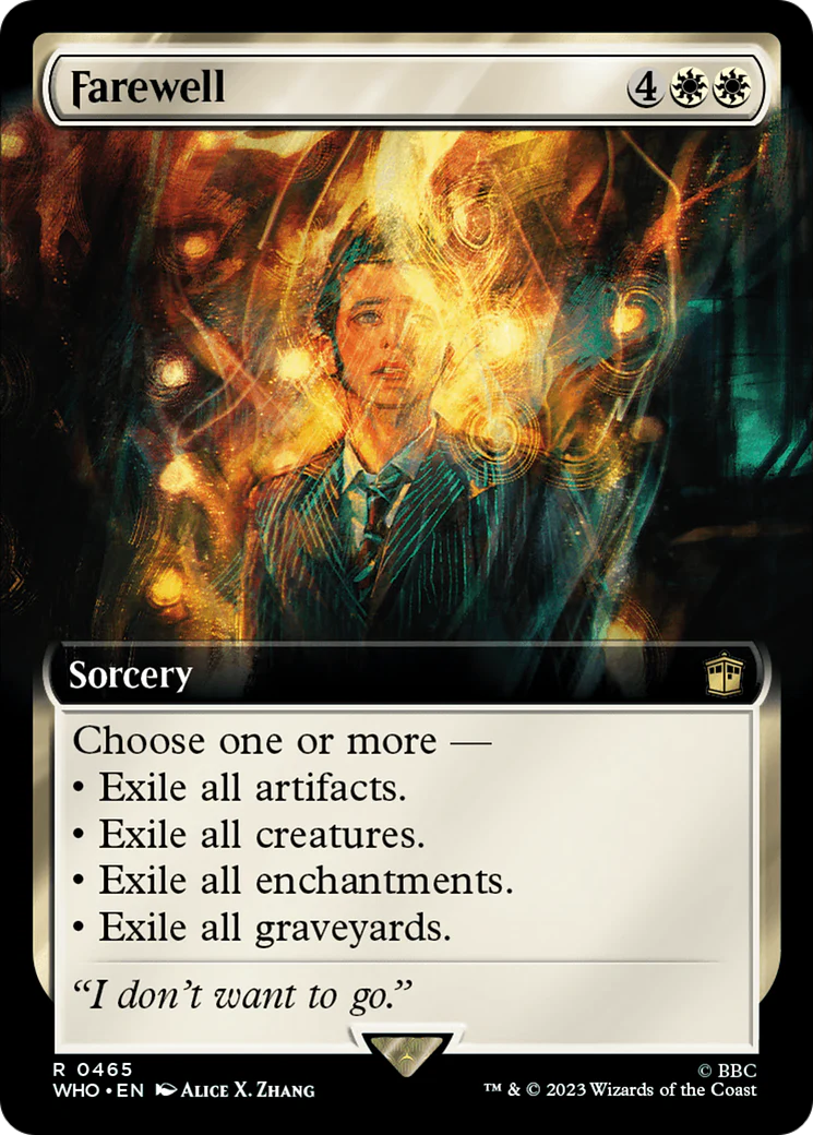 FOIL Farewell (Extended Art) (WHO-465) - Doctor Who - Magic The Gathering