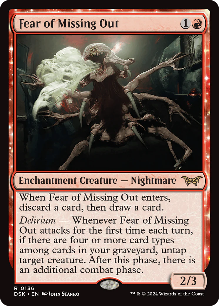 Fear of Missing Out (DSK-136) - Duskmourn: House of Horror - Magic The Gathering