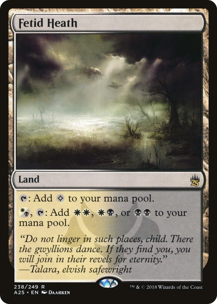 FOIL Fetid Heath (A25-238) - Masters 25 - Magic The Gathering