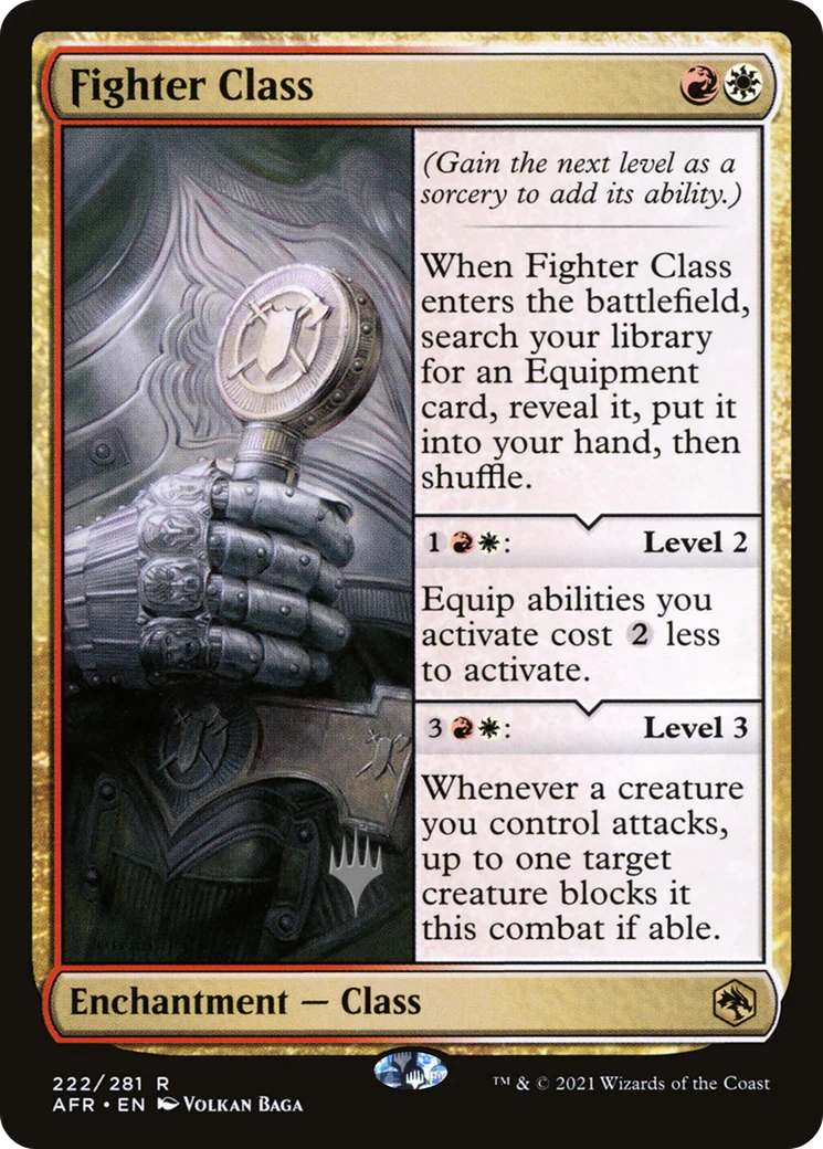 FOIL Fighter Class (PPAFR-222P) - Adventures in the Forgotten Realms Promos - Magic The Gathering