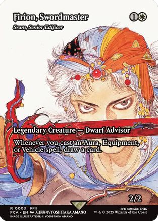 FOIL Firion, Swordmaster - Sram, Senior Edificer (Showcase) (FCA-003) - FINAL FANTASY: Through the Ages - Magic The Gathering