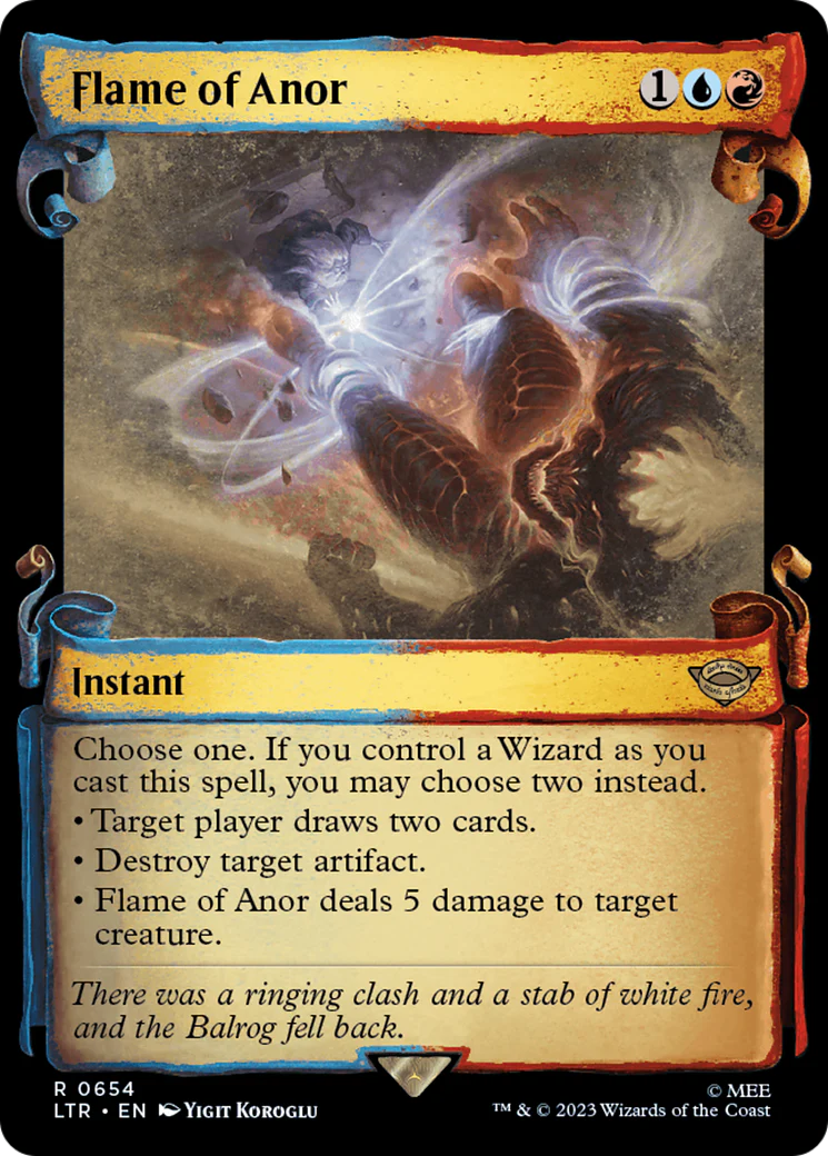 Flame of Anor (Showcase Scrolls) (LTR-654) - The Lord of the Rings: Tales of Middle-earth - Magic The Gathering