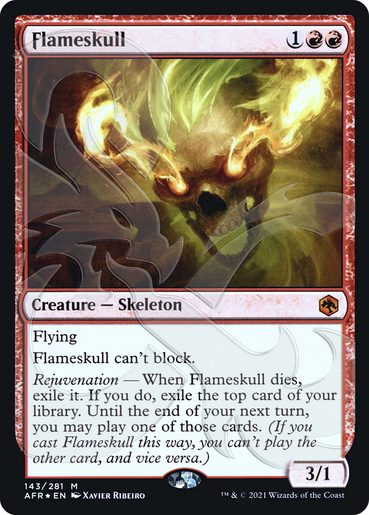 FOIL Flameskull (AFR&-143A) - Adventures in the Forgotten Realms Promos - Magic The Gathering