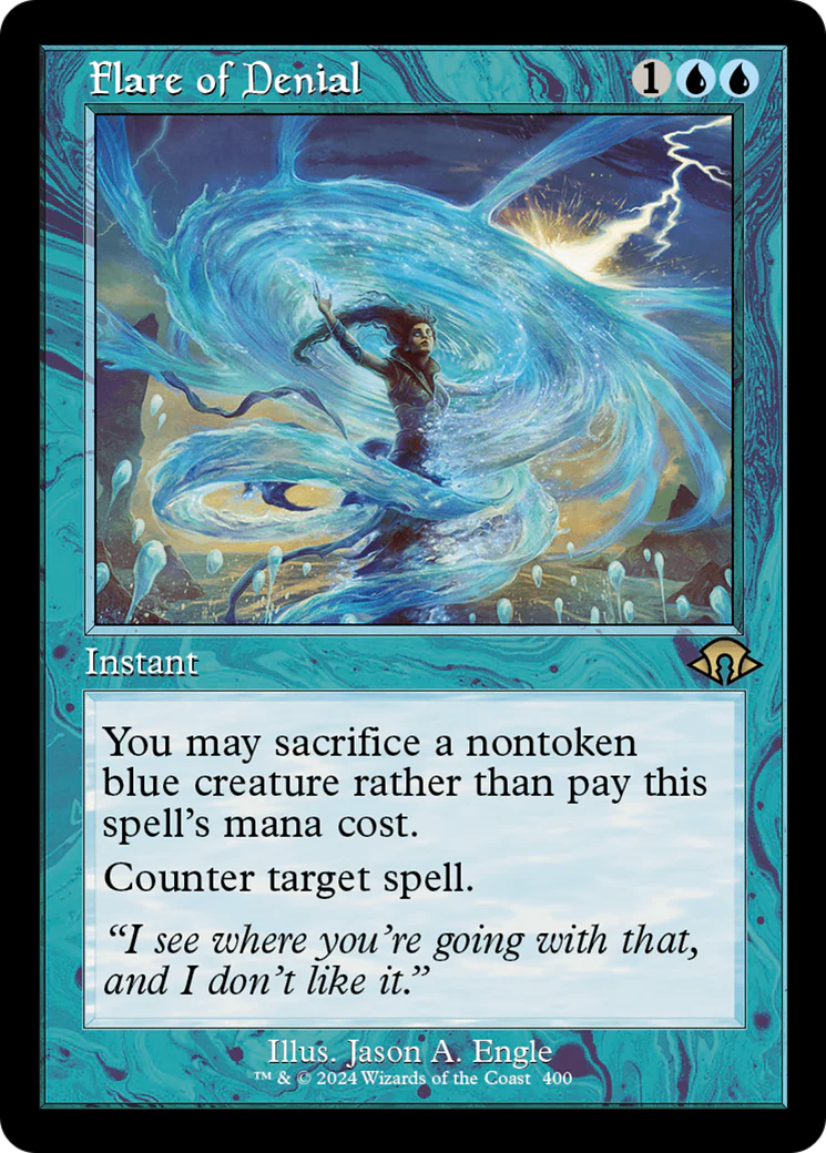 FOIL Flare of Denial (Retro Frame) (MH3-400) - Modern Horizons 3 - Magic The Gathering