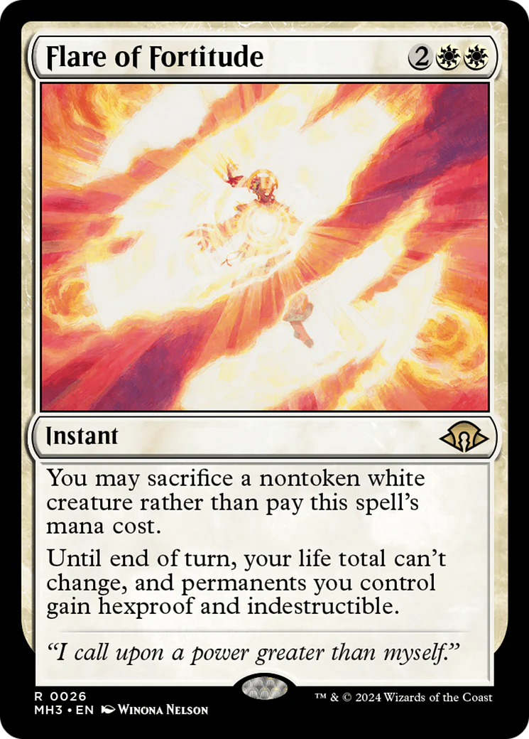 FOIL Flare of Fortitude (MH3-026) - Modern Horizons 3 - Magic The Gathering