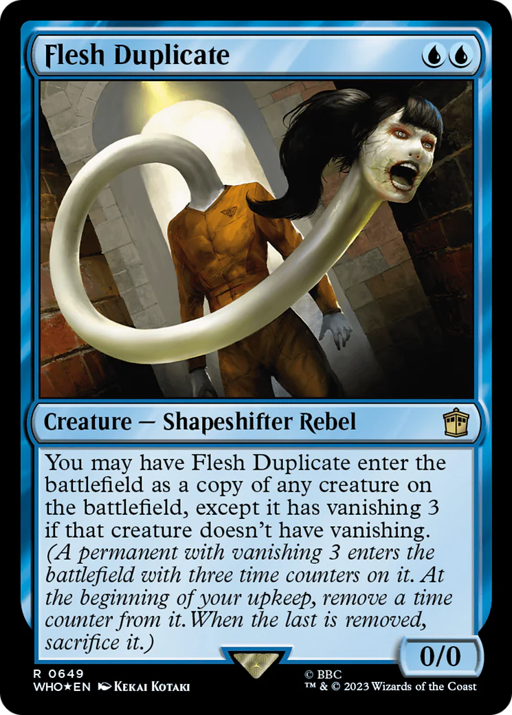 FOIL Flesh Duplicate (Surge Foil) (WHO-649) - Doctor Who - Magic The Gathering