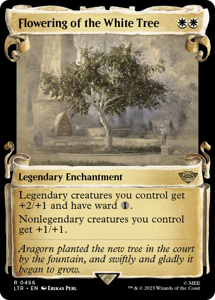 FOIL Flowering of the White Tree (Showcase Scrolls) (LTR-466) - The Lord of the Rings: Tales of Middle-earth - Magic The Gathering