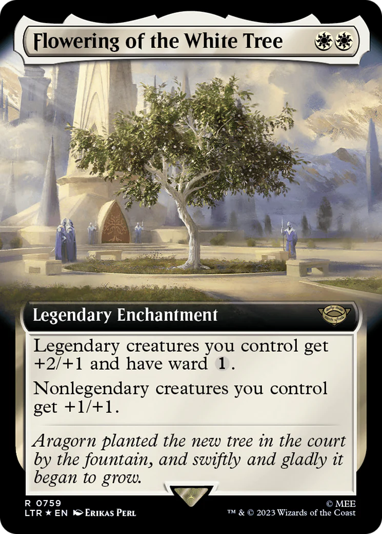 FOIL Flowering of the White Tree (Extended Art) (Surge Foil) (LTR-759) - The Lord of the Rings: Tales of Middle-earth - Magic The Gathering