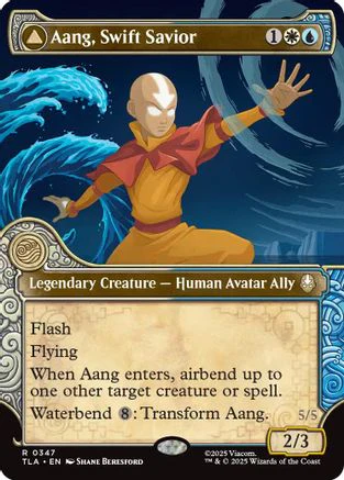 FOIL Aang, Swift Savior (Showcase) (TLA-347) - Avatar: The Last Airbender - Magic The Gathering