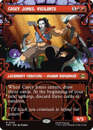FOIL Casey Jones, Vigilante (0235) (Showcase) (TMT-235) - Teenage Mutant Ninja Turtles - Magic The Gathering