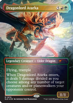 FOIL Dragonlord Atarka (Rainbow Foil) (SLD-1970) - Secret Lair Drop Series - Magic The Gathering