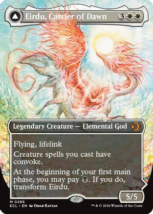 FOIL Eirdu, Carrier of Dawn (Borderless) (ECL-286) - Lorwyn Eclipsed - Magic The Gathering