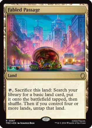 FOIL Fabled Passage (Surge Foil) (TMC-067) - Commander: Teenage Mutant Ninja Turtles - Magic The Gathering