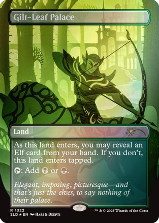 FOIL Gilt-Leaf Palace (Rainbow Foil) (SLD-1322) - Secret Lair Drop Series - Magic The Gathering