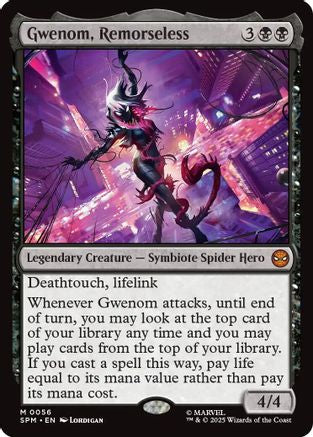 FOIL Gwenom, Remorseless (SPM-056) - Marvel's Spider-Man - Magic The Gathering