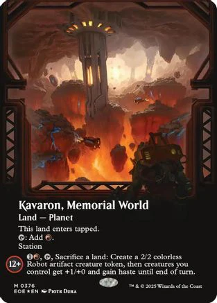 FOIL Kavaron, Memorial world (Borderless) (Galaxy Foil) (EOE-376) - Edge of Eternities - Magic The Gathering